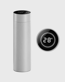 500ML Smart Thermometer Bottle Vacuum Flask  White