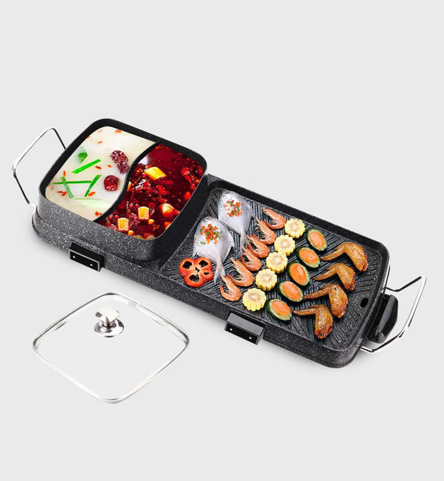 2 in 1 Electric BBQ Grill and Hotpot