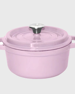 Cast Iron Ceramic Casserole 3.6L Pink 24cm