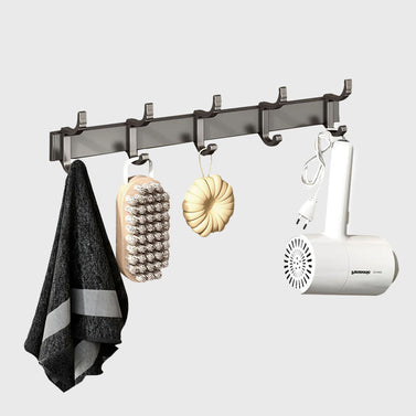 37cm Wall Mounted Towel Rack with Durable Hooks