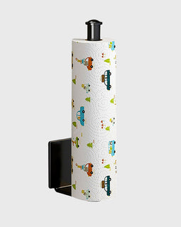 Black Wall-Mounted Kitchen Roll Holder