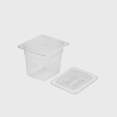 150mm Clear GN Pan 1/6 Food Tray with Lid