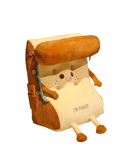 Cute Face Toast Bread Wedge Cushion Small