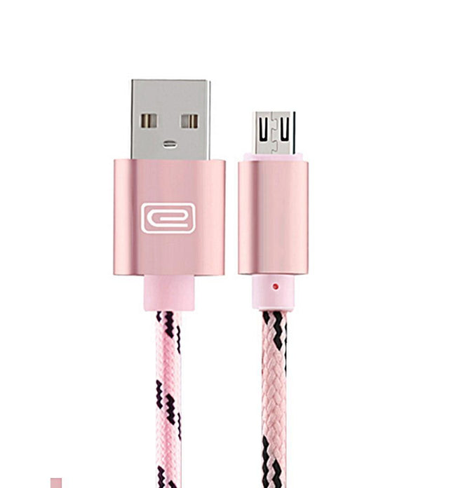Android 1.5M MFI Metal Braided USB Cable Rose Gold