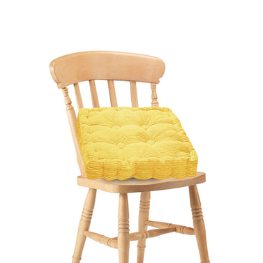 Yellow Plush Square Cushion