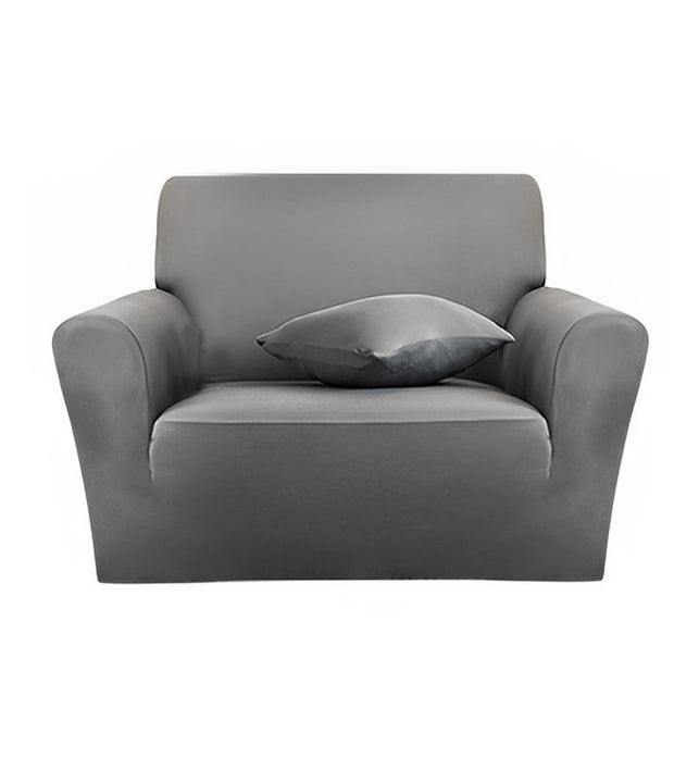 High Stretch 1-Seater Grey Sofa Slipcover