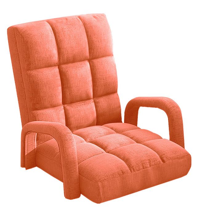 Floor Recliner Lazy Chair with Armrest Orange