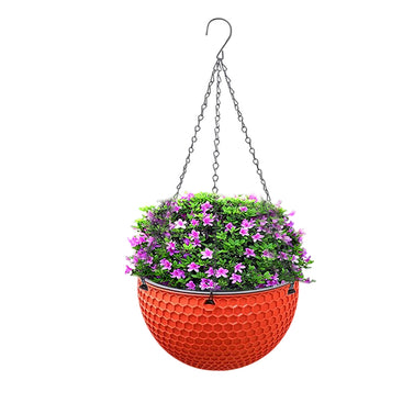 Red Medium Hanging Flower Pot