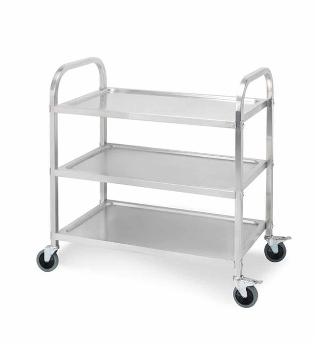 3 Tier Stainless Steel Utility Cart 95x50x95cm Large