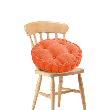 Orange Plush Round Cushion