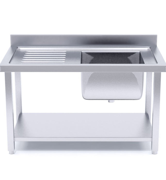 Commercial Stainless Steel Right Single Sink Work Bench 120*70*85
