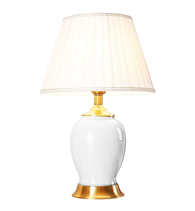 Ceramic Oval Table Lamp White