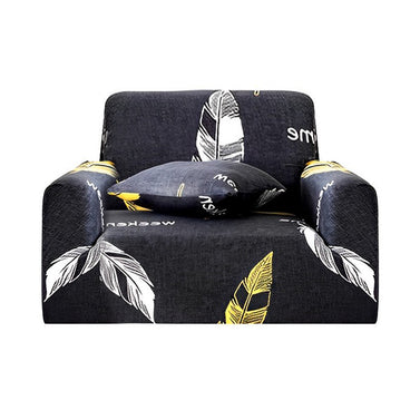 High Stretch 1-Seater Feather Print Sofa Slipcover