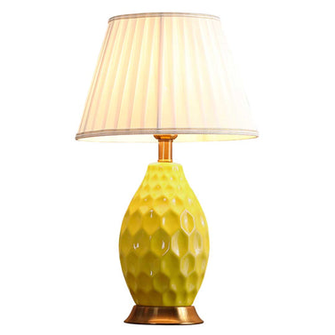 Textured Ceramic Table Lamp Yellow