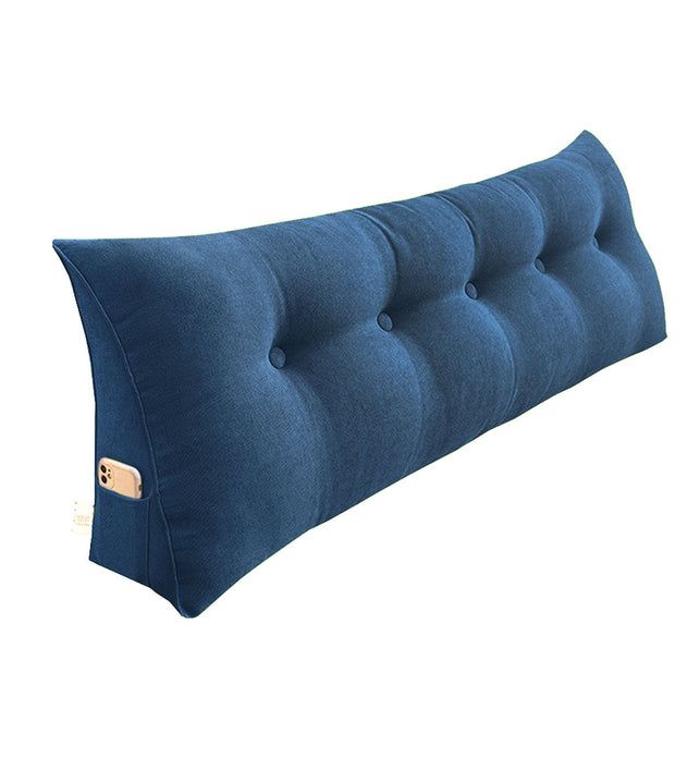 180cm Blue Wedge Bed Cushion