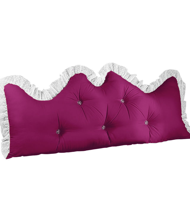 150cm Burgundy Princess Headboard Pillow