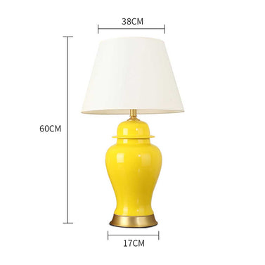 Ceramic Table Lamp Yellow