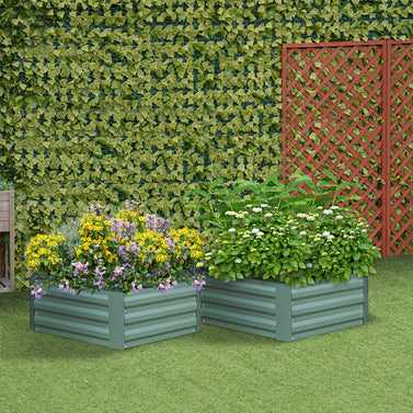 60cm Hexagon Shape Galvanized Raised Garden Bed Green