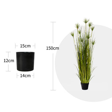 150cm Green  Artificial Indoor Potted Papyrus Plant