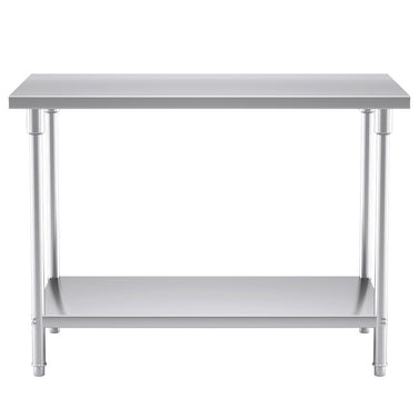 2-Tier Commercial Catering Stainless Steel Work Bench 120*70*85cm