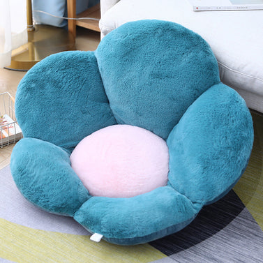 Green Whimsical Flower Cushion