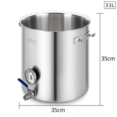 Stainless Steel 33L Brewery Pot No Lid 35*35cm