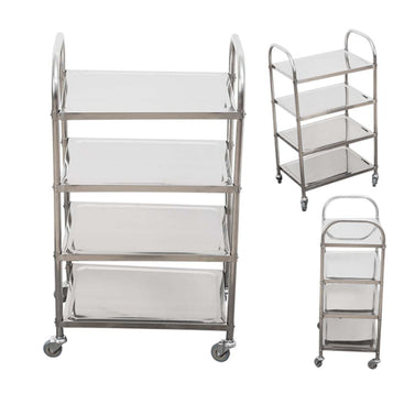 4 Tier Stainless Steel Utility Cart  860x540x1170