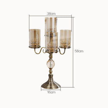 58cm 4-Slots Glass Candle Holder