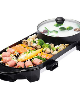 2 in 1 Electric Non-Stick BBQ Grill and Hotpot