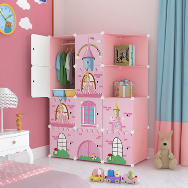 10 Cubes Pink Castle Wardrobe