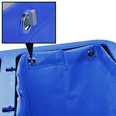3 Tier Multifunction Janitor Cart and Bag Blue