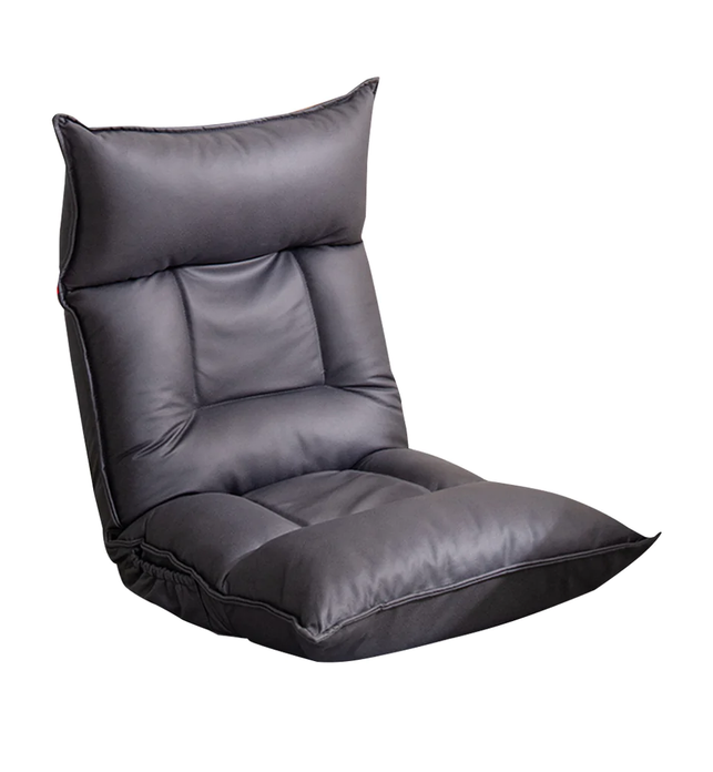 Air Leather Floor Recliner Lazy Chair Black